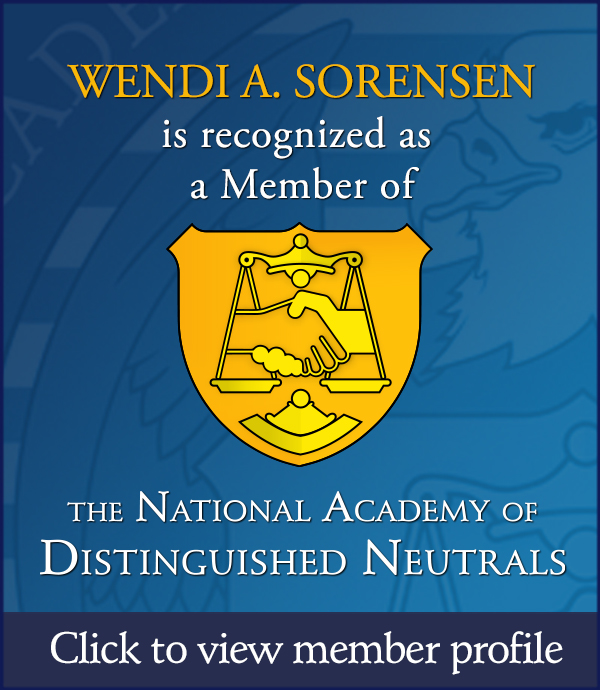 National Academy of Distinguished Neutrals - Wendi A. Sorensen